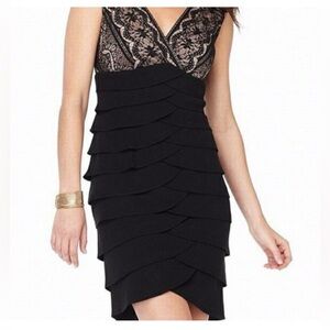 Derby grad COQUETTE wedding guest Romantic  Lace Ruffle Dress US 14 **2 for 20**